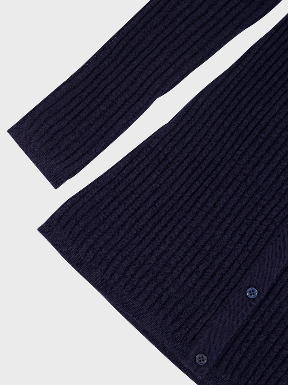 Dark Navy Emma Pointelle Knit Cardigan