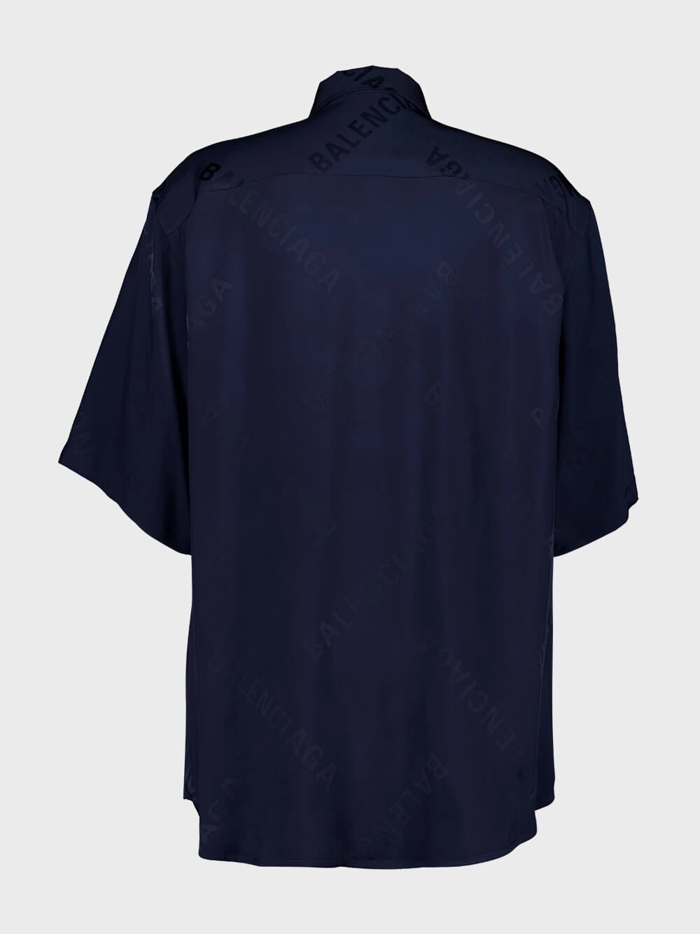 Dark Navy Fluid Jacquard Shirt