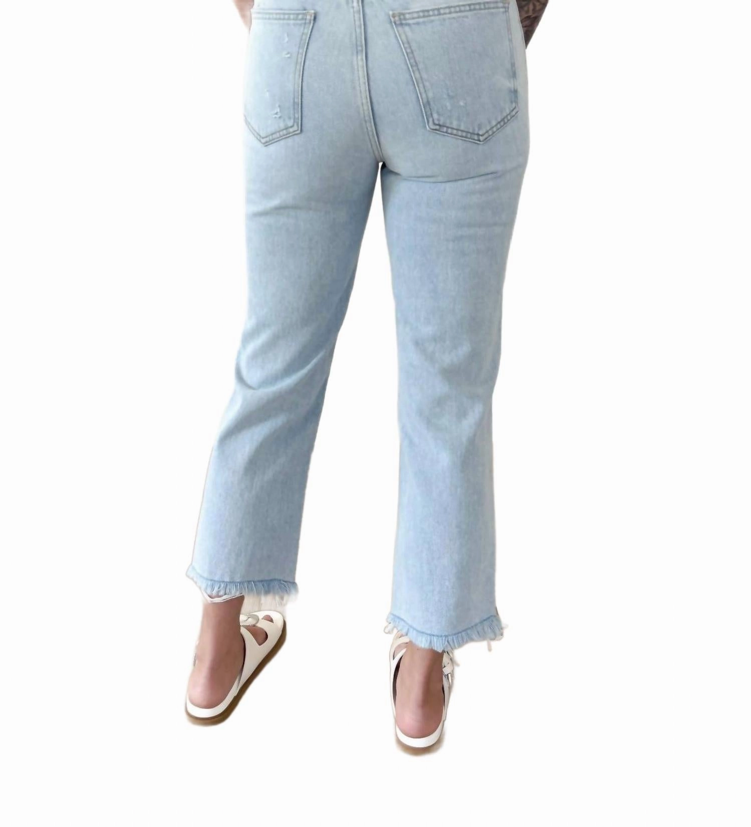 Dayana Straight Crop Jeans In Denim