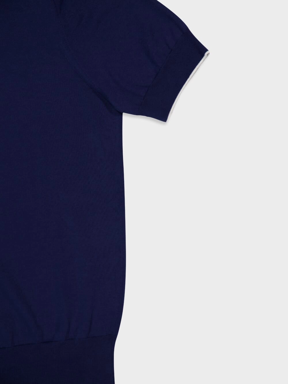 Deep Blue Short-Sleeve Polo Sweater