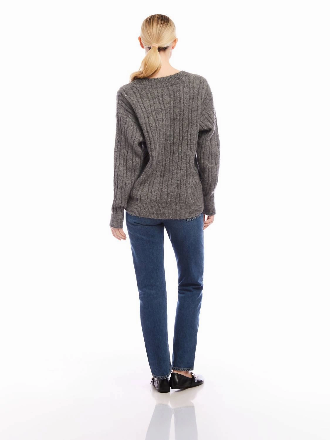 Deliana Oversized Sweater In Ash