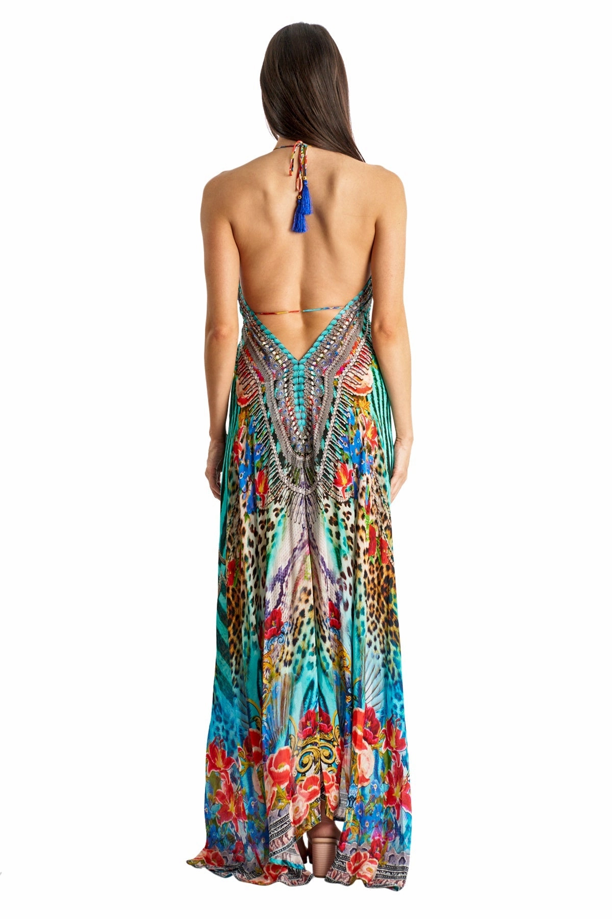 Demetra Halter Maxi Dress