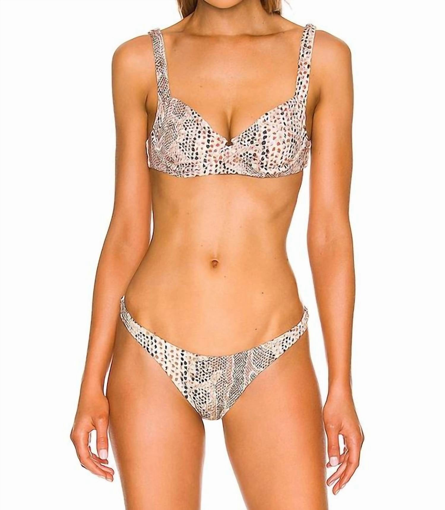 Demi Bikini Top In Mojave Snake Swim Womens - reversible swimsuits
