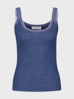 Denim Blue Chen Tank Top Knitwear Womens - women's knitwear cheap