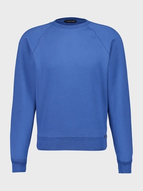 Denim Blue Crew Neck Sweatshirt Tops Mens - thermal tops