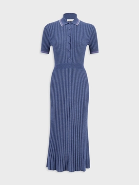 Denim Blue Eyot Knit Dress Knitwear Womens - women's knitwear cheap