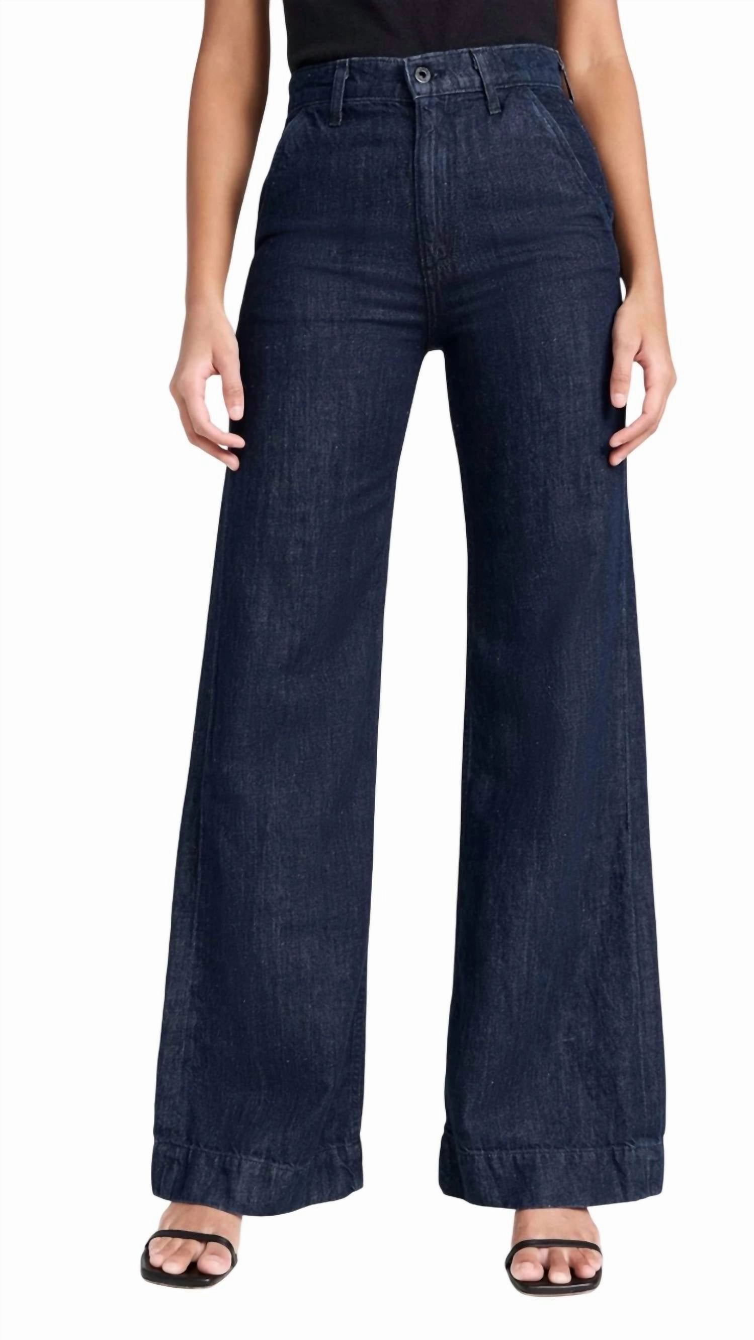 Denim Trouser Jean In Indigo Linen womens capris online shop