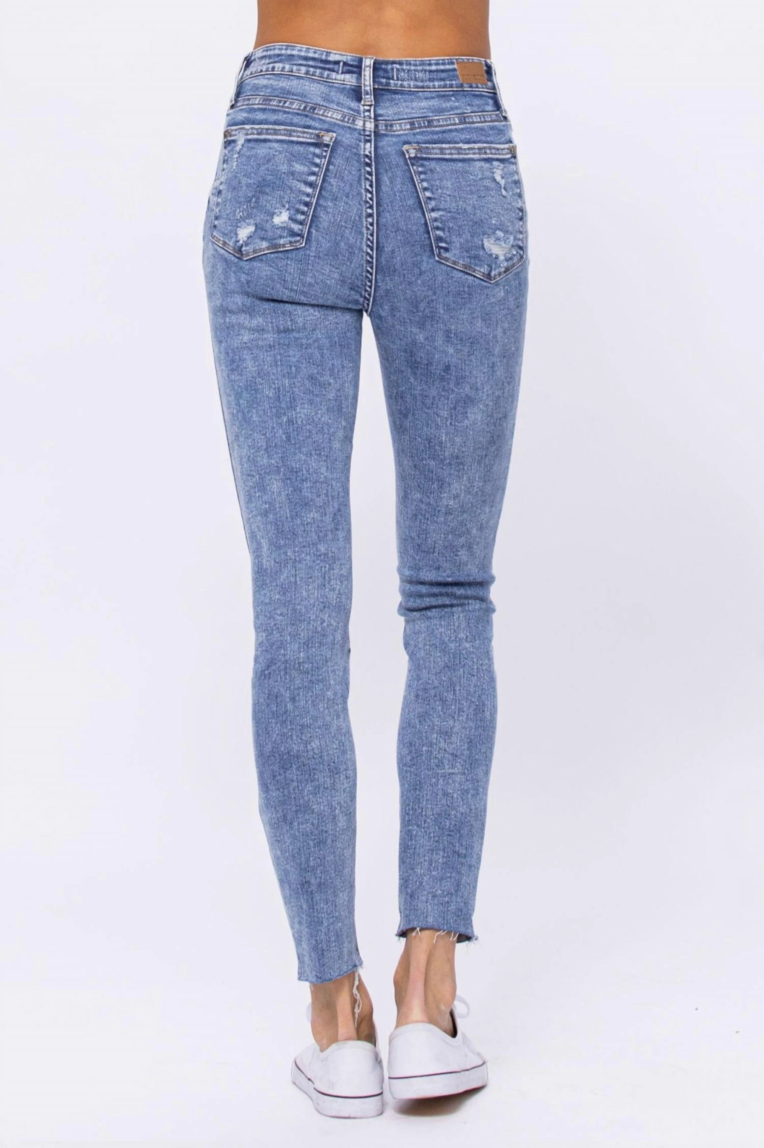 Destroyed Skinnies In Acid Wash