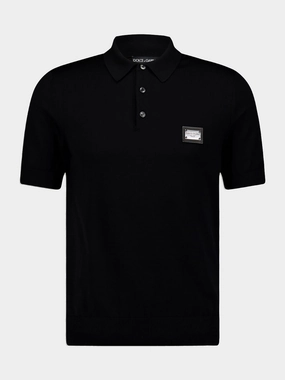 DG Essentials Wool Polo Shirt Knitwear Mens - men's sweaters sale