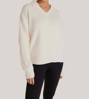 Diana Sweater In Bone Tops Womens - high-neck blouses