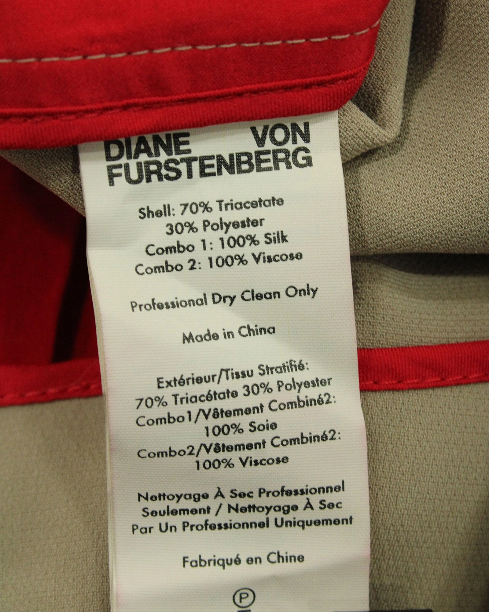 Diane Von Furstenberg Pleated Wrap Style Skirt in Beige Triacetate