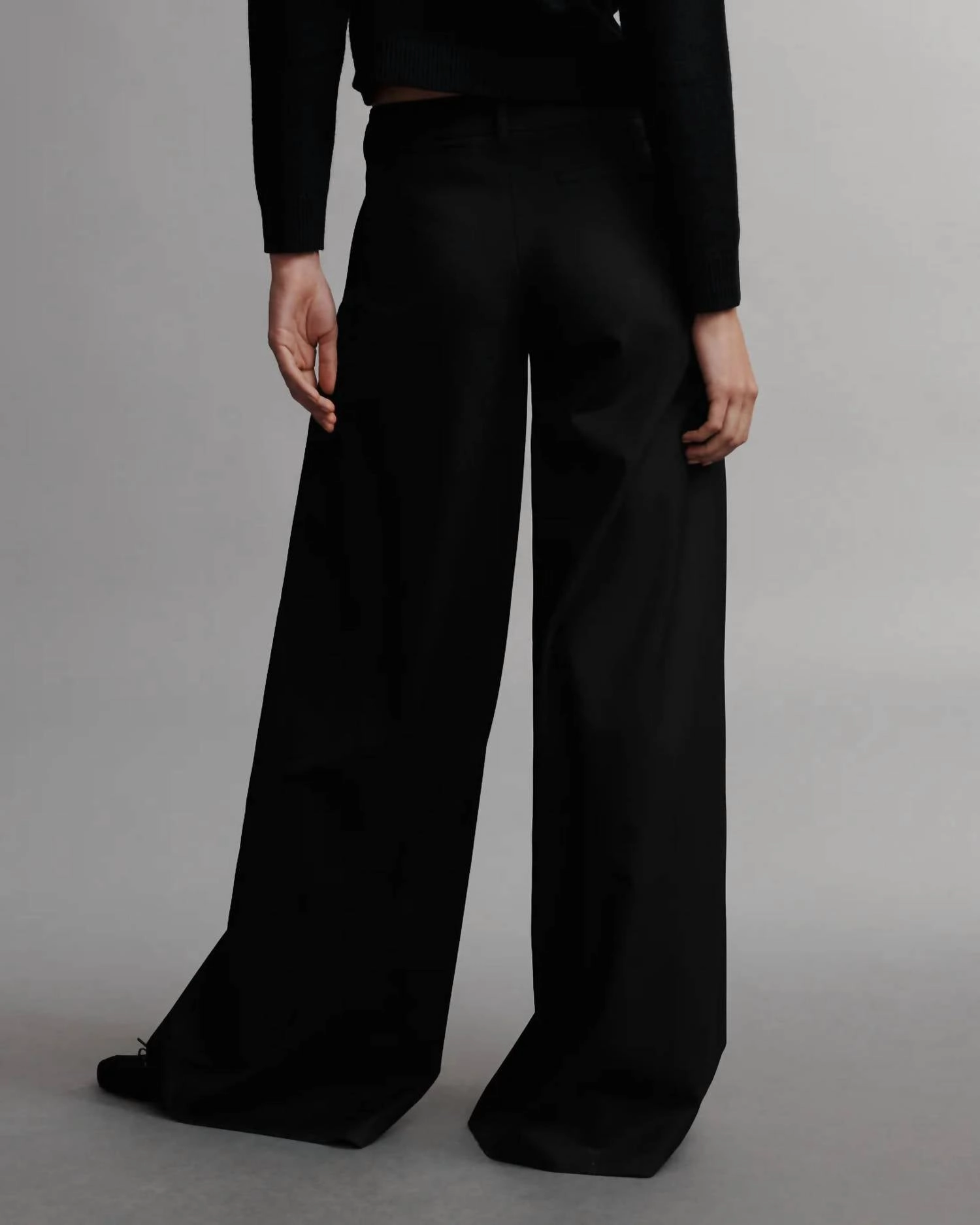 Didi Pant In Wool Twill In Black