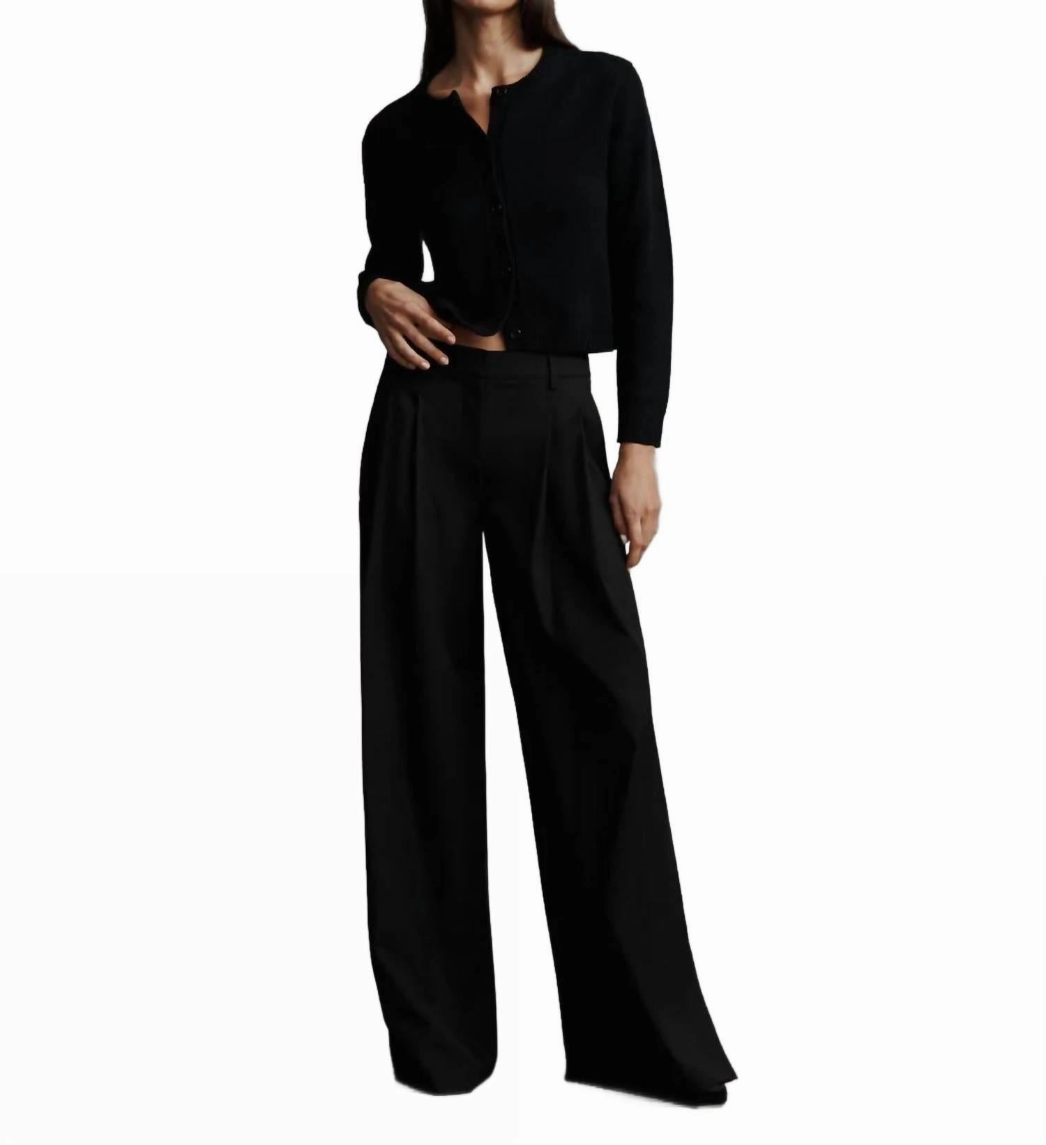 Didi Pant In Wool Twill In Black womens paperbag pants clearance