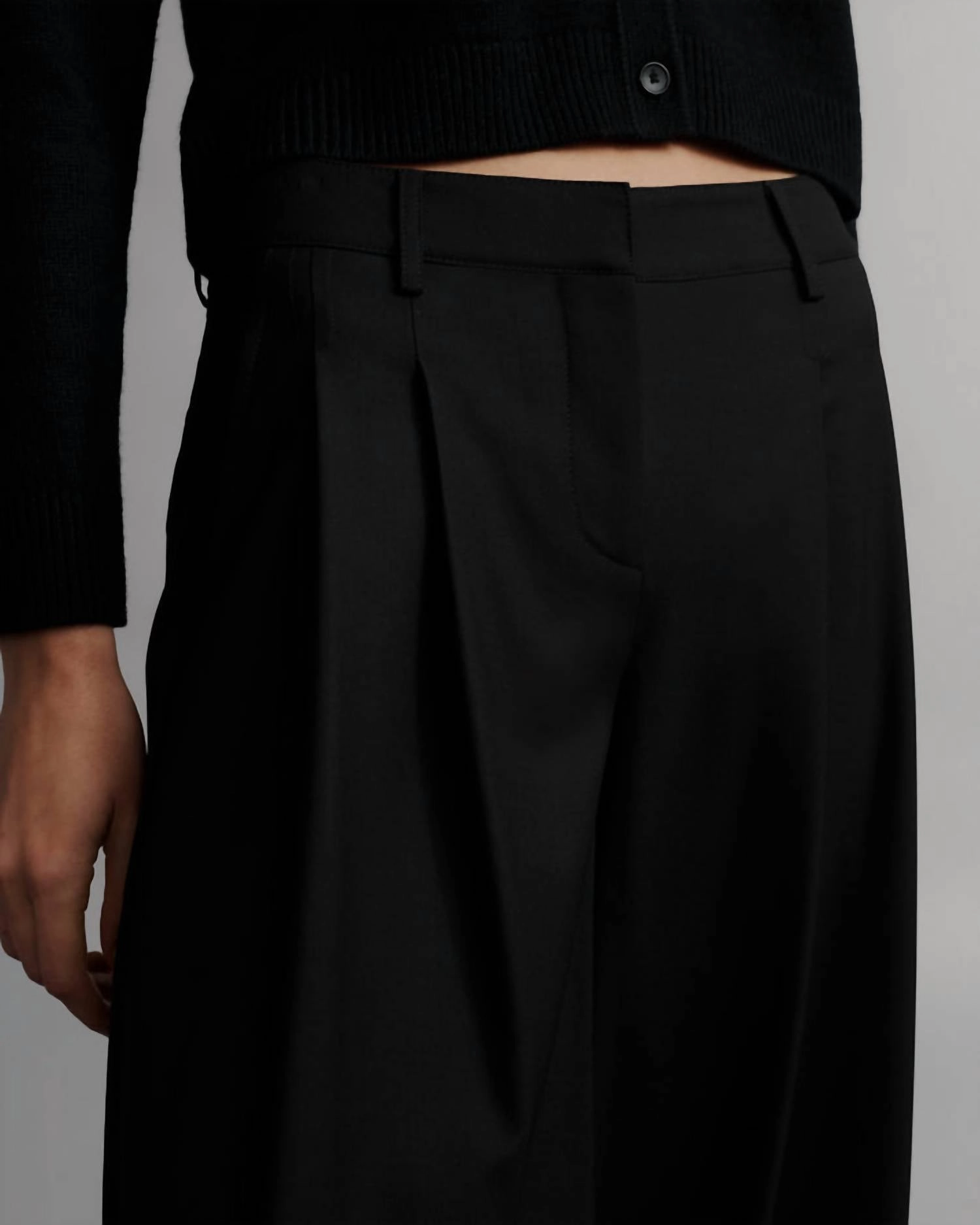 Didi Pant In Wool Twill In Black
