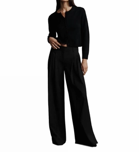 Didi Pant In Wool Twill In Black womens paperbag pants clearance