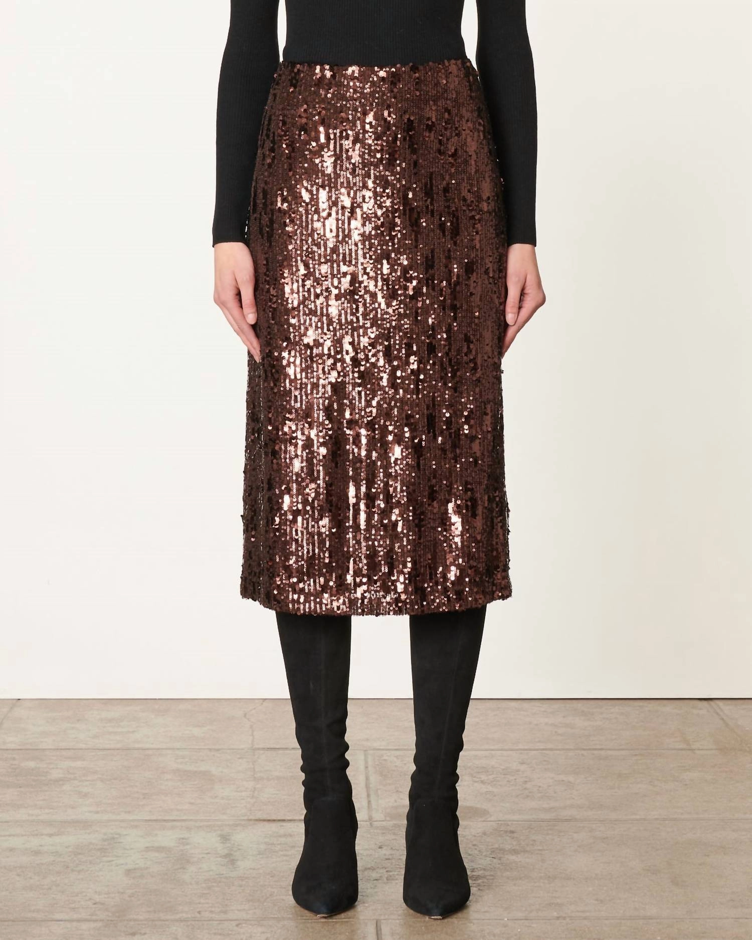 Dirma Midi Skirt In Cafe