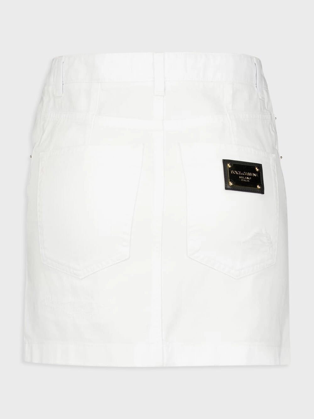 Distressed Denim Miniskirt