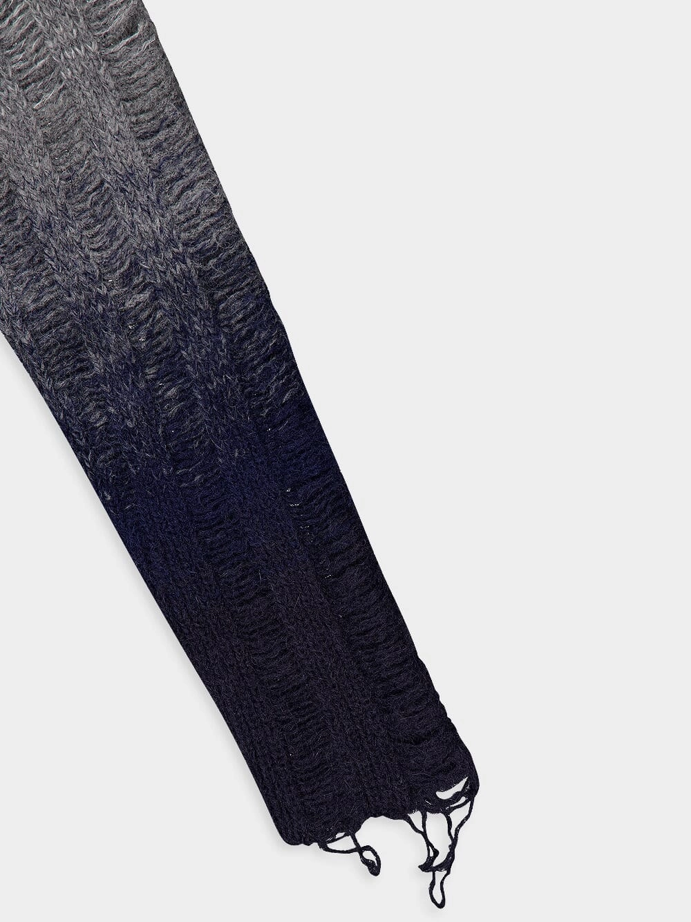 Distressed Mohair Gradient-Effect Cardigan