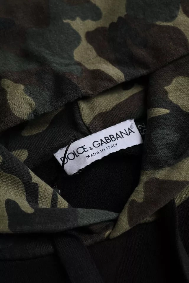 Dolce & Gabbana Camouflage Hooded Sweatshirt Men's Sweater (Pre-Owned)