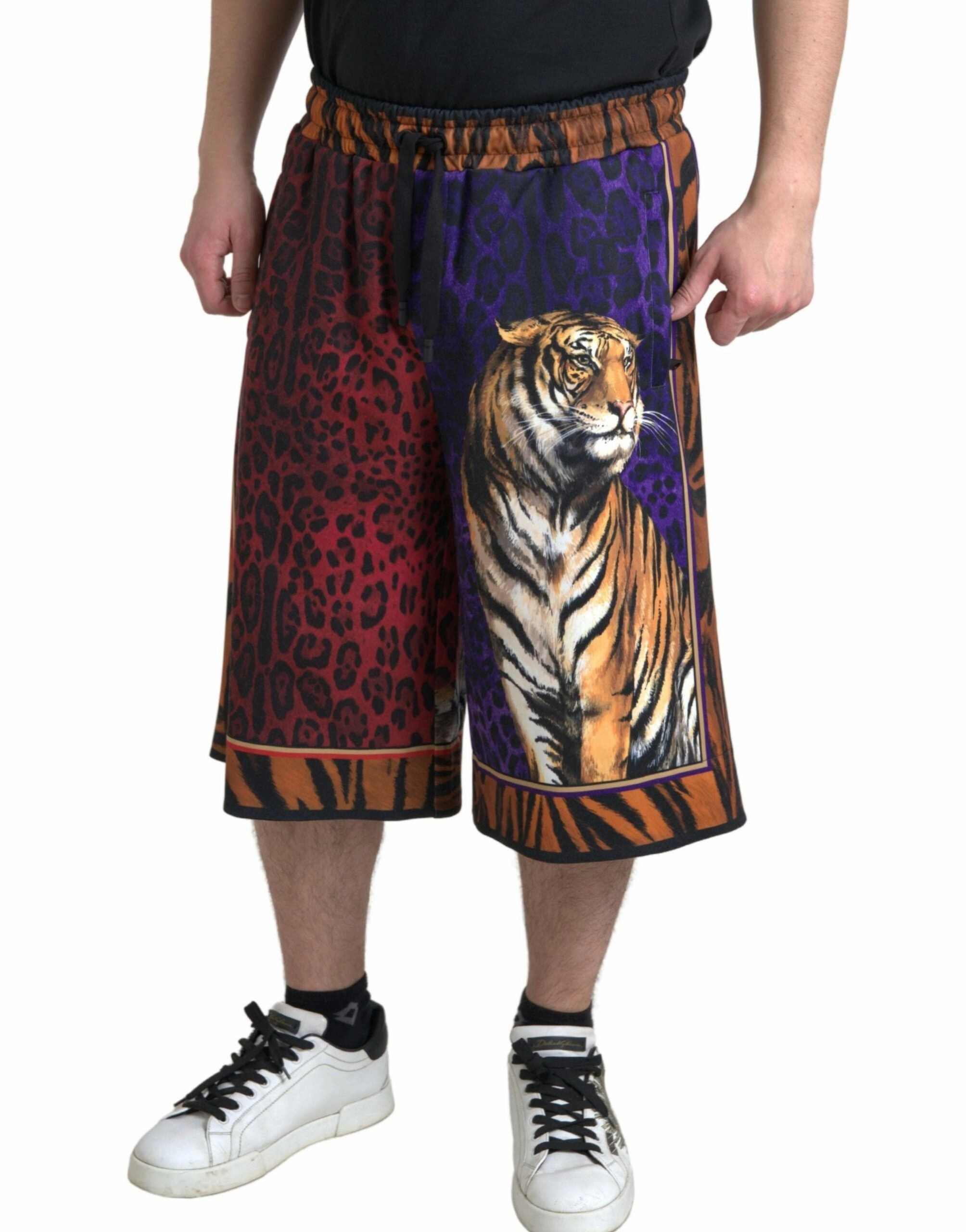 Dolce & Gabbana Chic Bermuda Shorts with Exotic Men's Print
