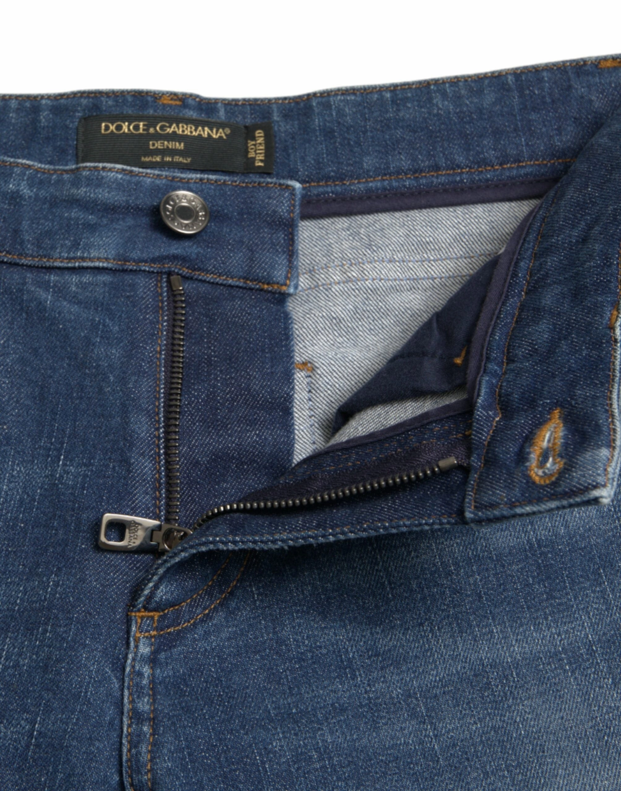 Dolce & Gabbana Chic Boyfriend Mid-Waist Stretch Women's Jeans