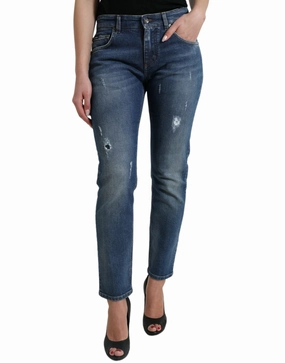 Dolce & Gabbana Chic Boyfriend Mid-Waist Stretch Women's Jeans womens wide-leg pants promo