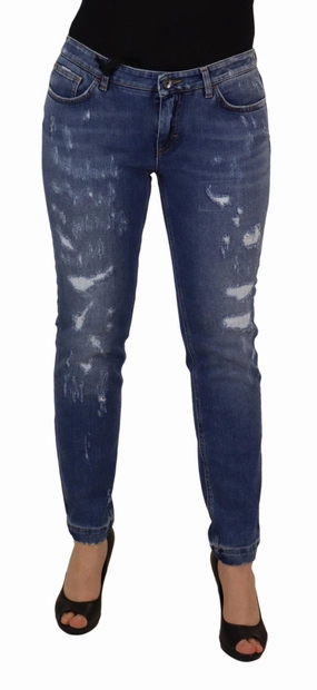 Dolce & Gabbana Chic Low Waist Skinny Women's Jeans womens wide-leg pants promo