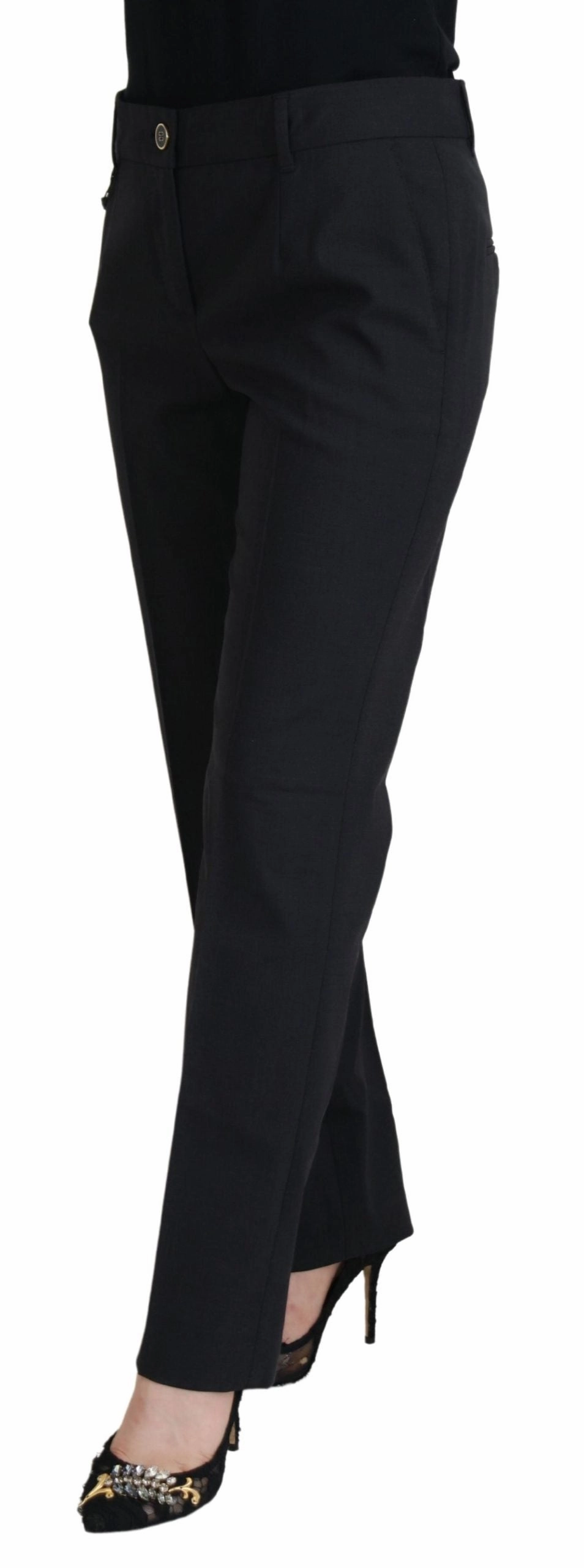 Dolce & Gabbana Chic Wool Blend Pants for Elevated Women's Style