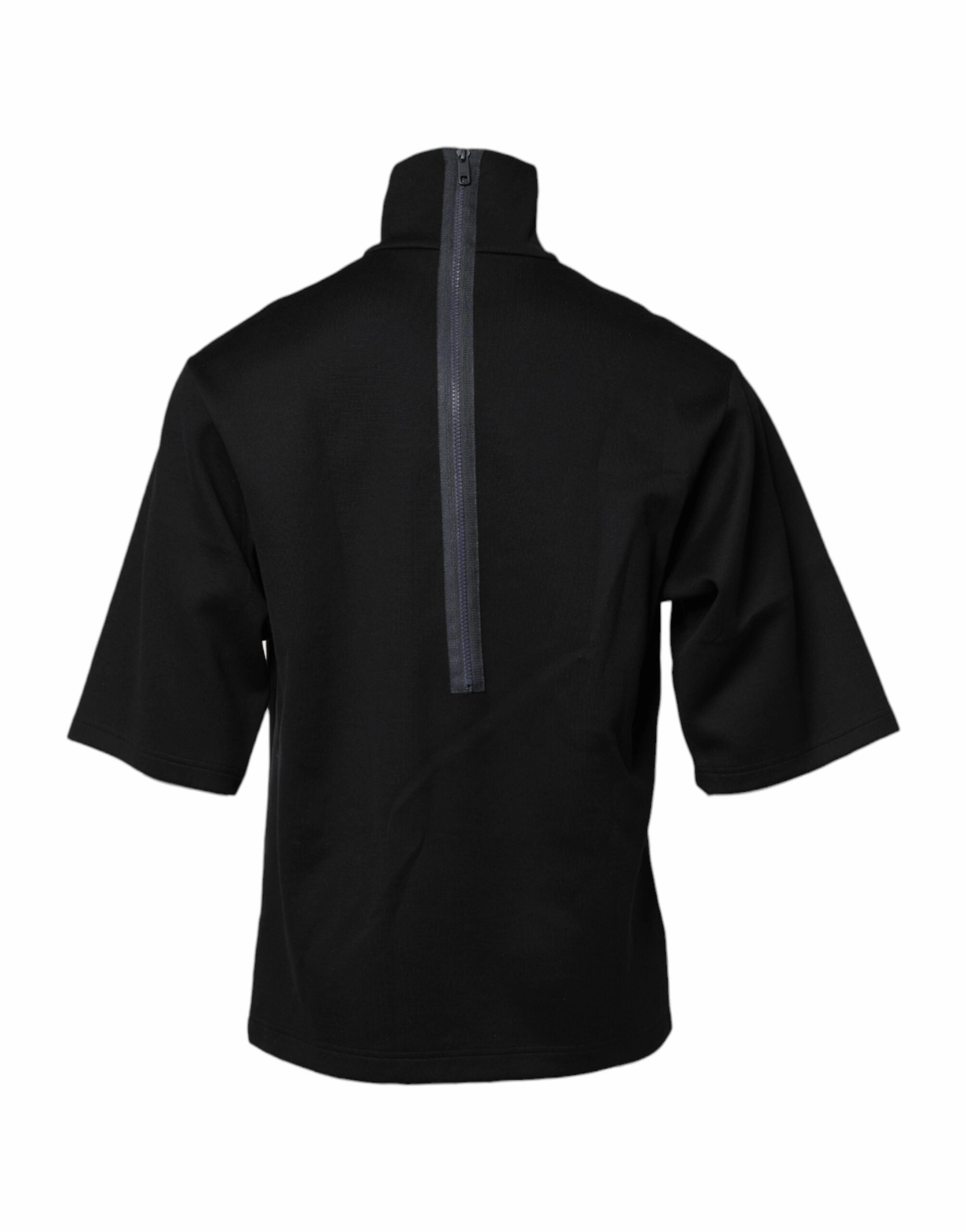 Dolce & Gabbana Cotton DG Print Turtleneck Men's T-shirt