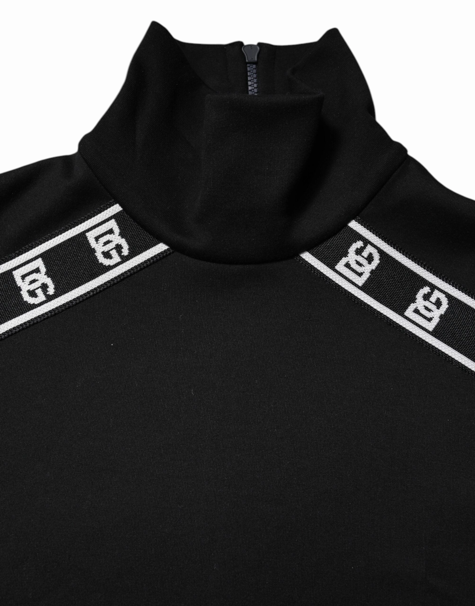 Dolce & Gabbana Cotton DG Print Turtleneck Men's T-shirt