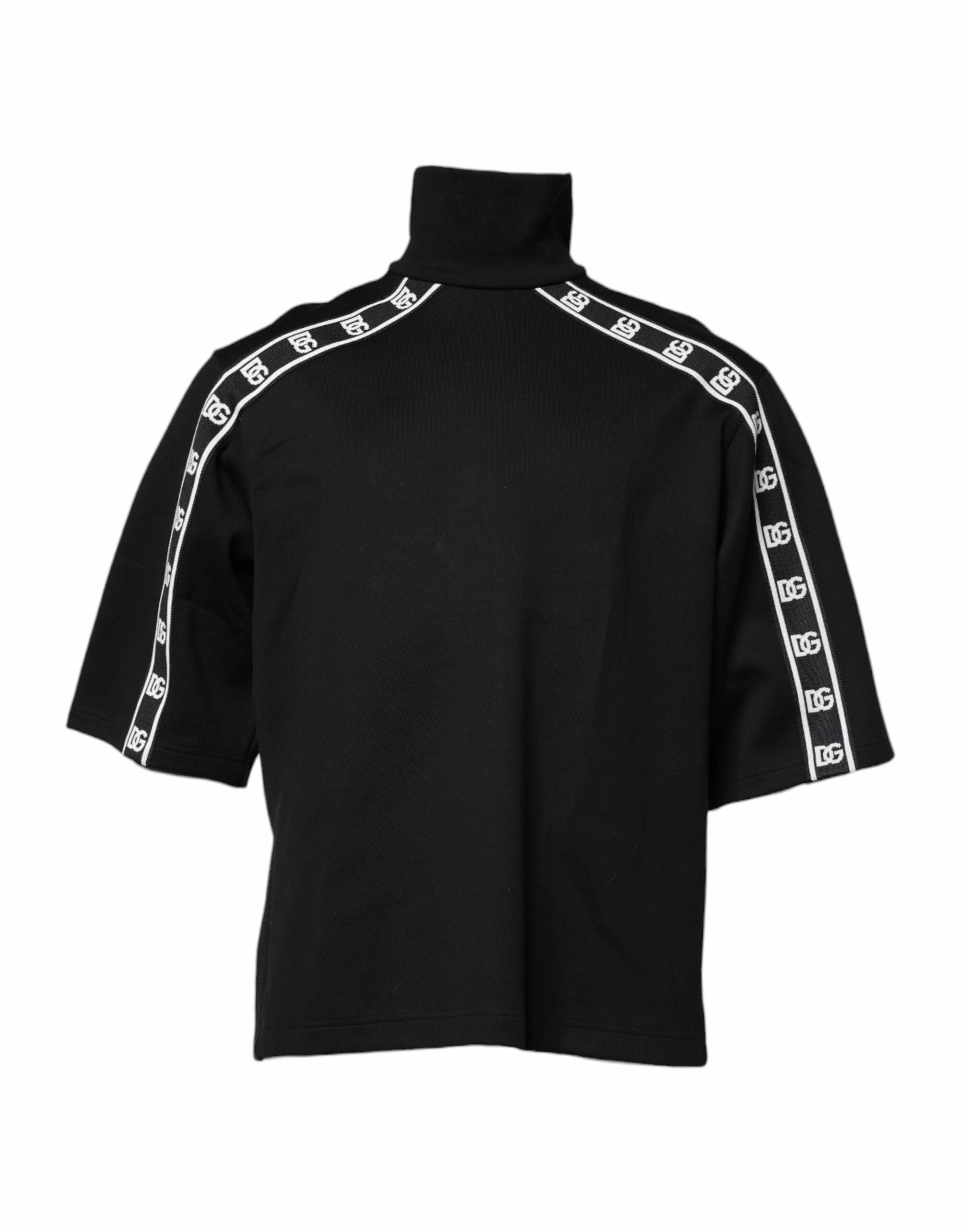 Dolce & Gabbana Cotton DG Print Turtleneck Men's T-shirt