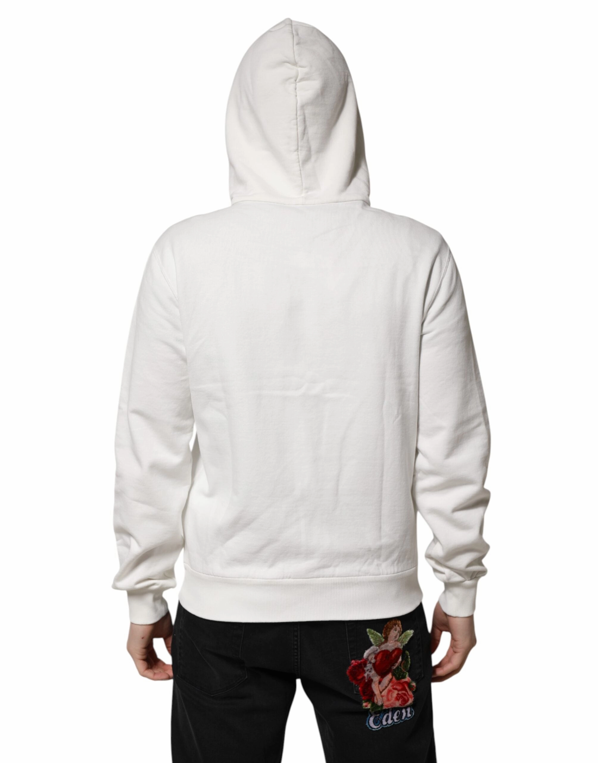 Dolce & Gabbana Cotton DG ROYAL Print Hooded Men's Sweater