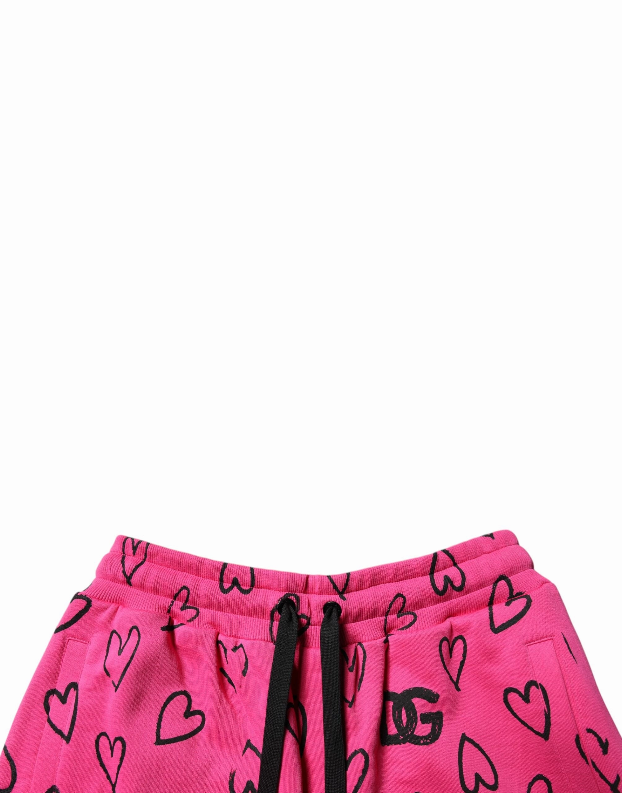Dolce & Gabbana Cotton Heart Print Bermuda Men's Shorts (Pre-Owned)