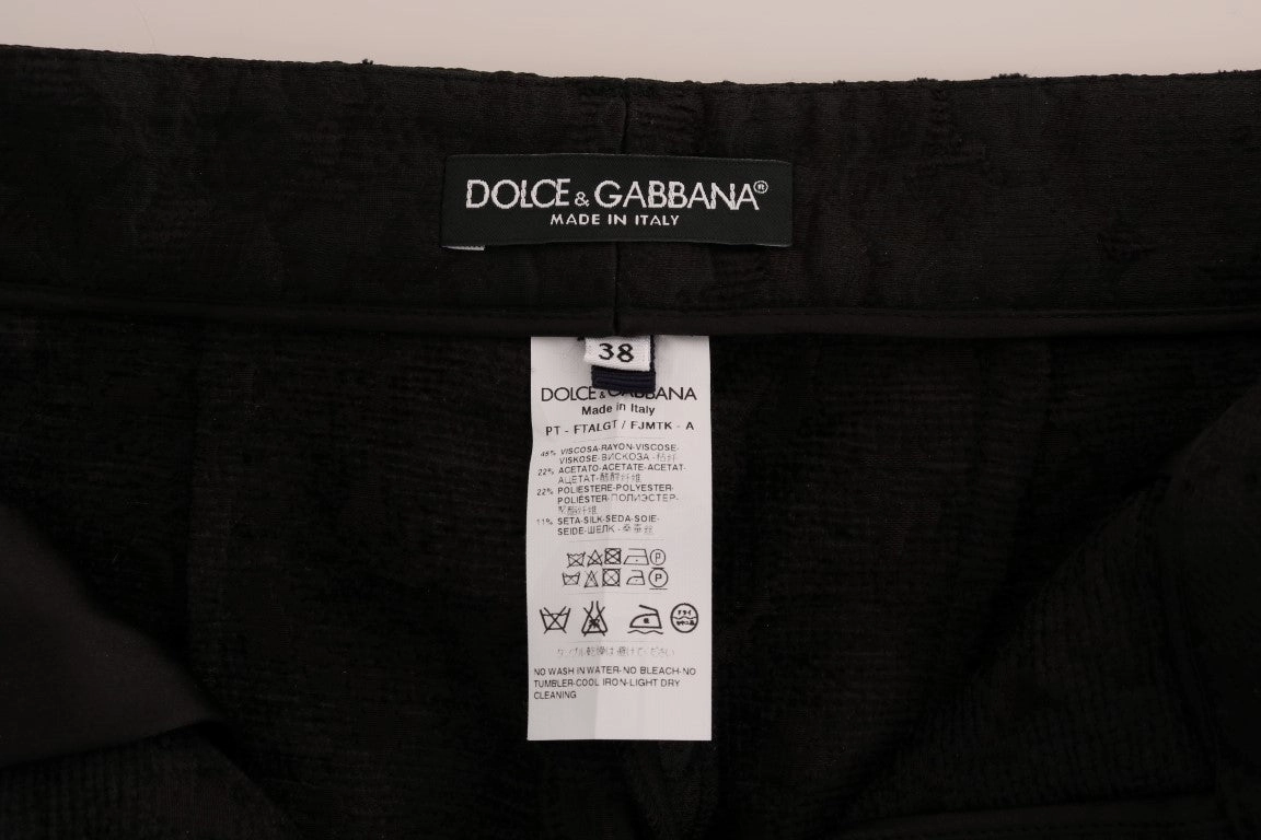 Dolce & Gabbana Elegant High Waist Capri Dress Women's Pants