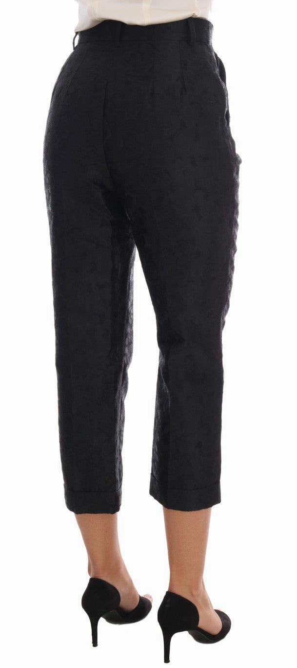 Dolce & Gabbana Elegant High Waist Capri Dress Women's Pants