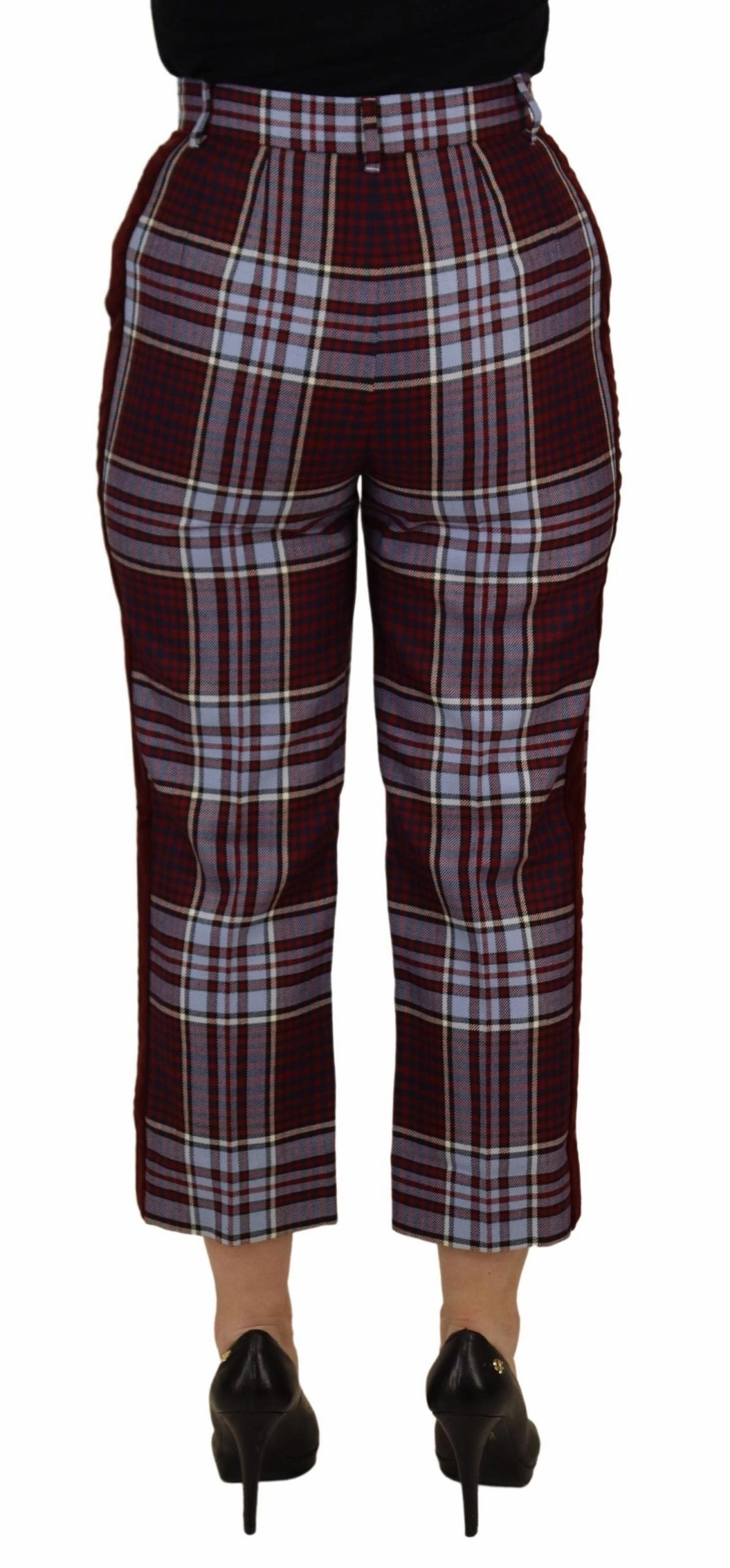 Dolce & Gabbana Elegant High Waist Wool-Blend Women's Trousers