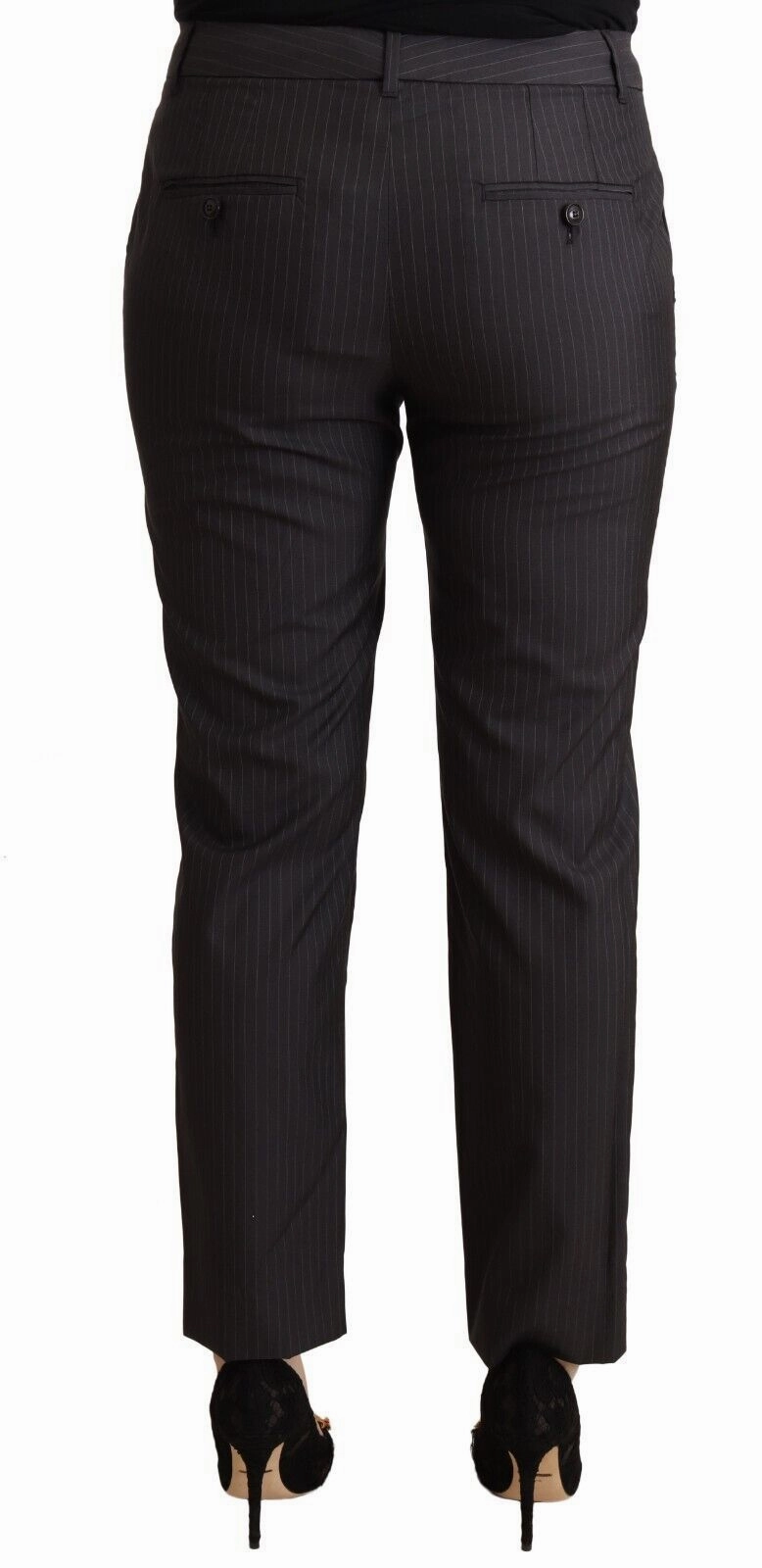 Dolce & Gabbana Elegant Tailo Virgin Wool and Silk Women's Pants