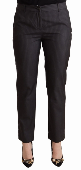 Dolce & Gabbana Elegant Tailo Virgin Wool and Silk Women's Pants womens wide-leg pants promo