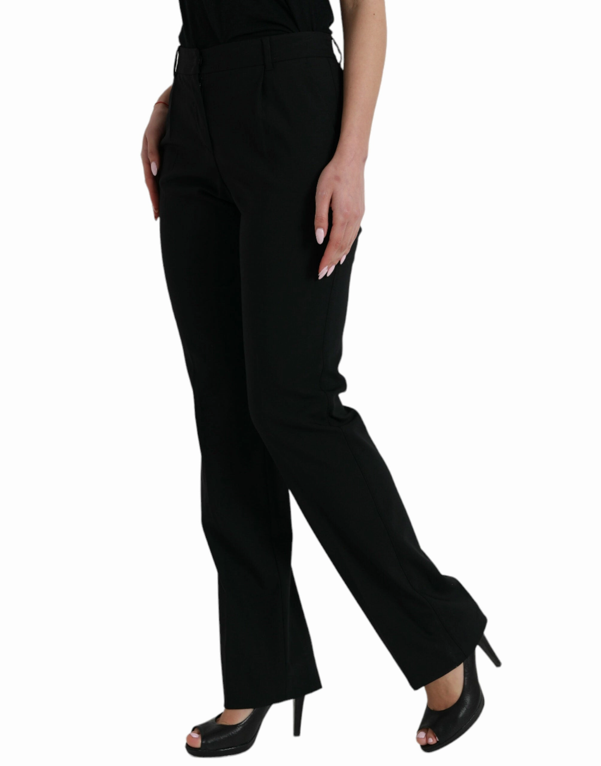 Dolce & Gabbana Elegant Tape Wool Women's Trousers