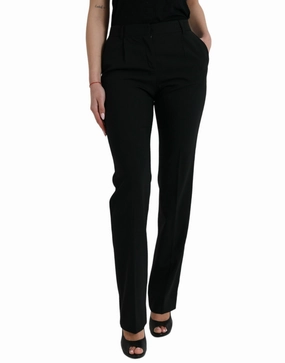 Dolce & Gabbana Elegant Tape Wool Women's Trousers womens wide-leg pants promo