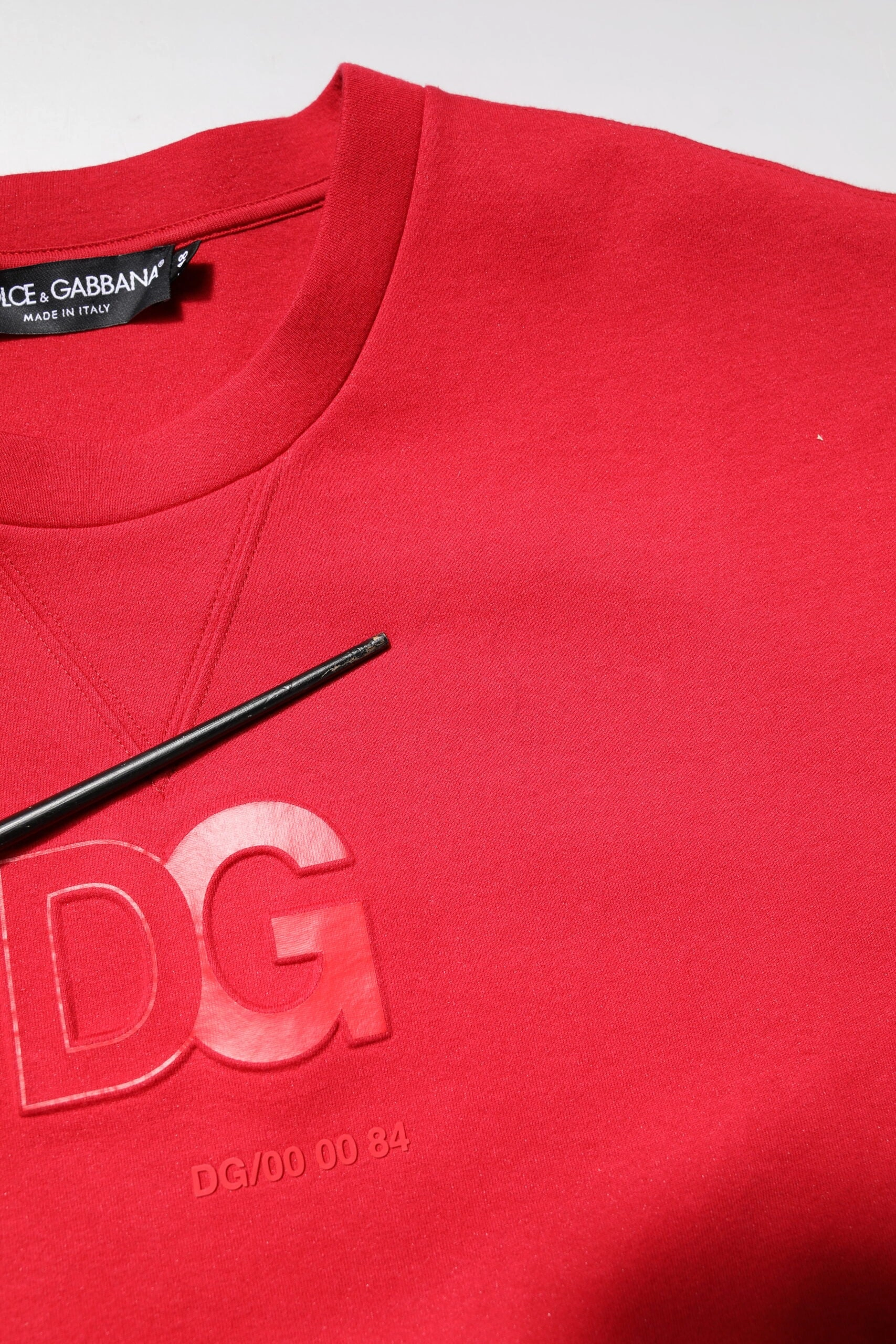 Dolce & Gabbana Embossed Logo Cotton Crew Neck Men's Sweater (Pre-Owned)