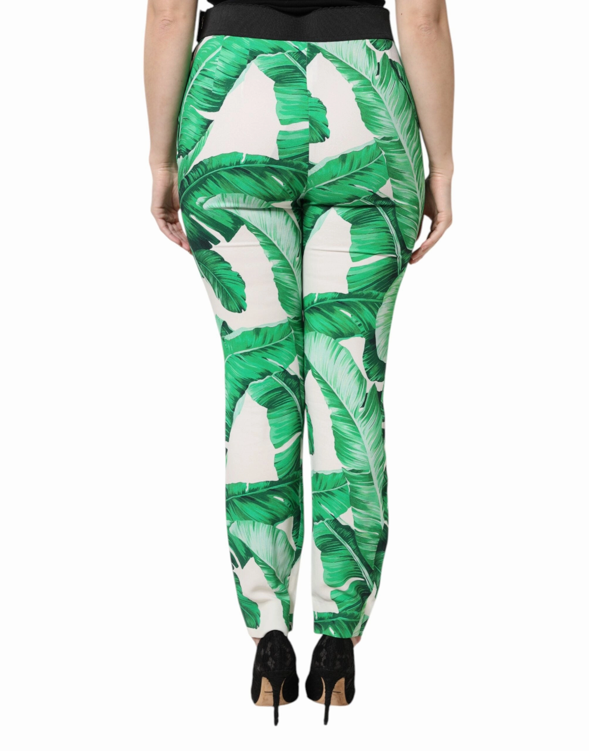 Dolce & Gabbana  Leaf High Waist Women's Pants
