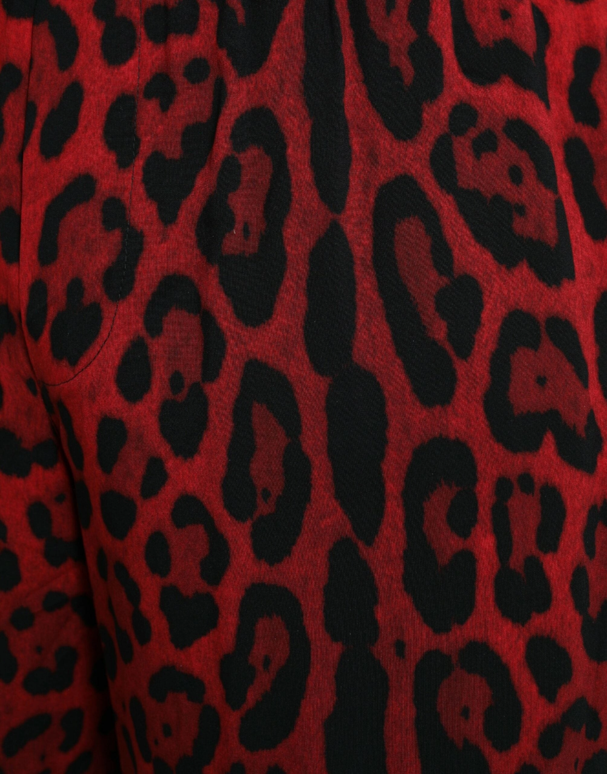 Dolce & Gabbana Leopard Print Viscose Bermuda Men's Shorts