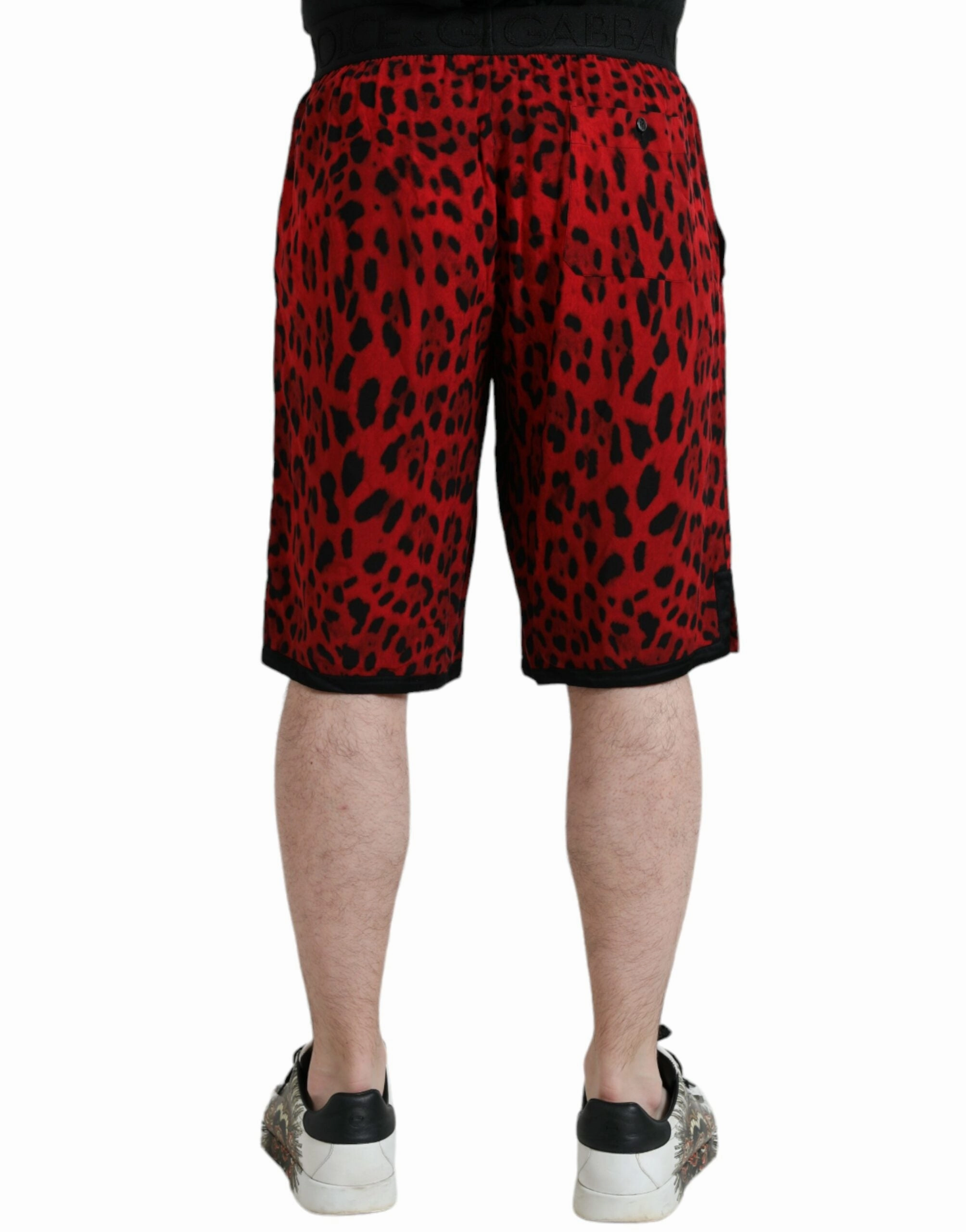 Dolce & Gabbana Leopard Print Viscose Bermuda Men's Shorts