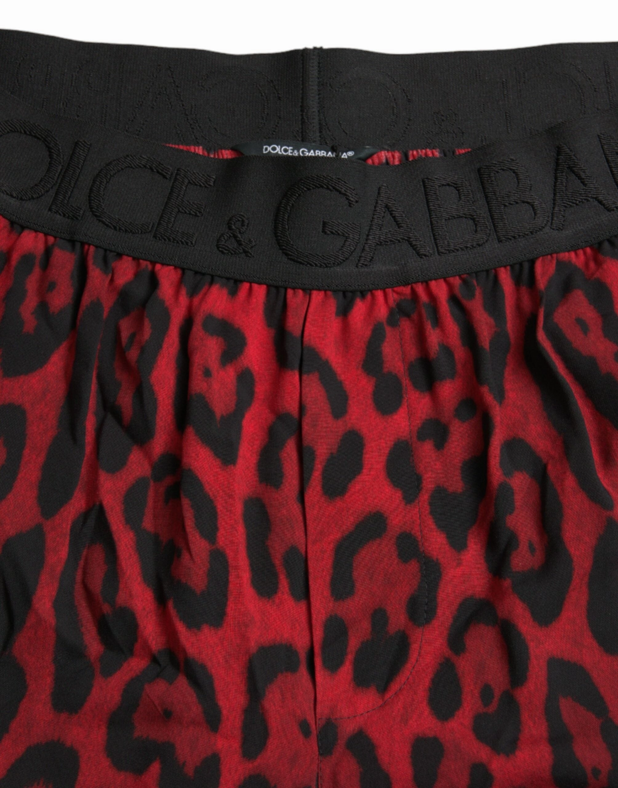 Dolce & Gabbana Leopard Print Viscose Bermuda Men's Shorts