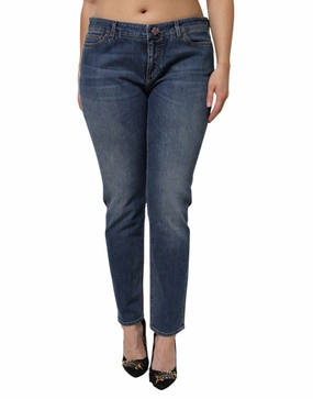Dolce & Gabbana Low Waist Cotton Skinny Women's Jeans (Pre-Owned) womens wide-leg pants promo