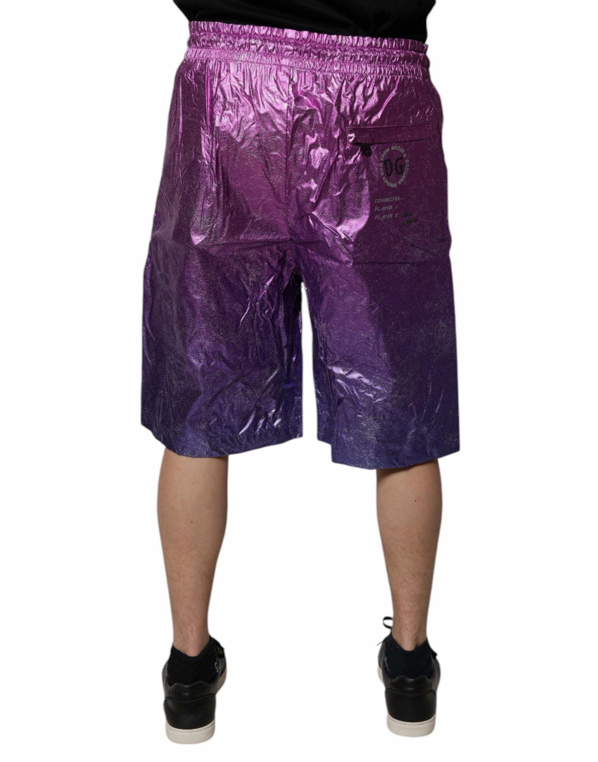 Dolce & Gabbana Metallic  Two Tone Bermuda Men's Shorts