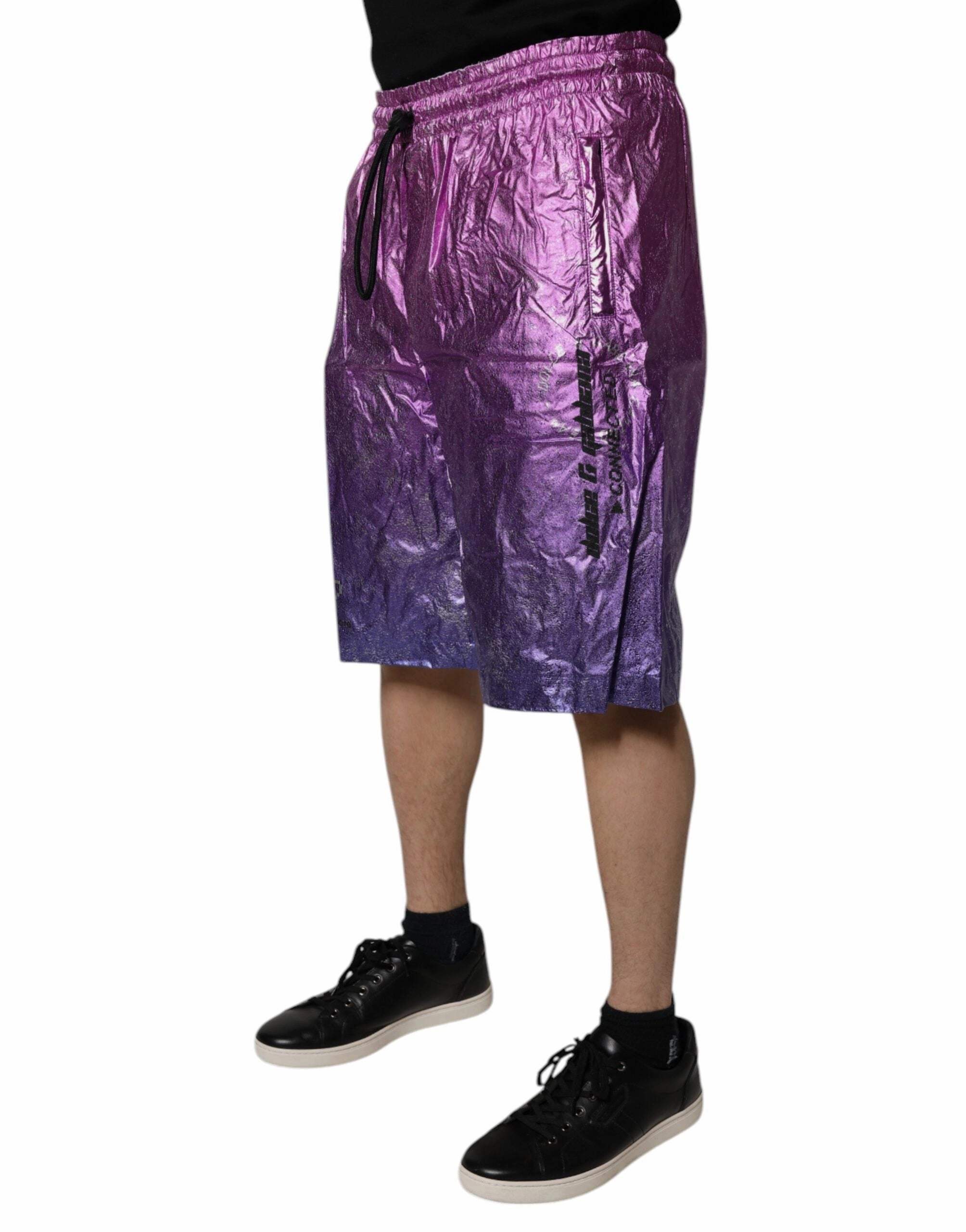 Dolce & Gabbana Metallic  Two Tone Bermuda Men's Shorts