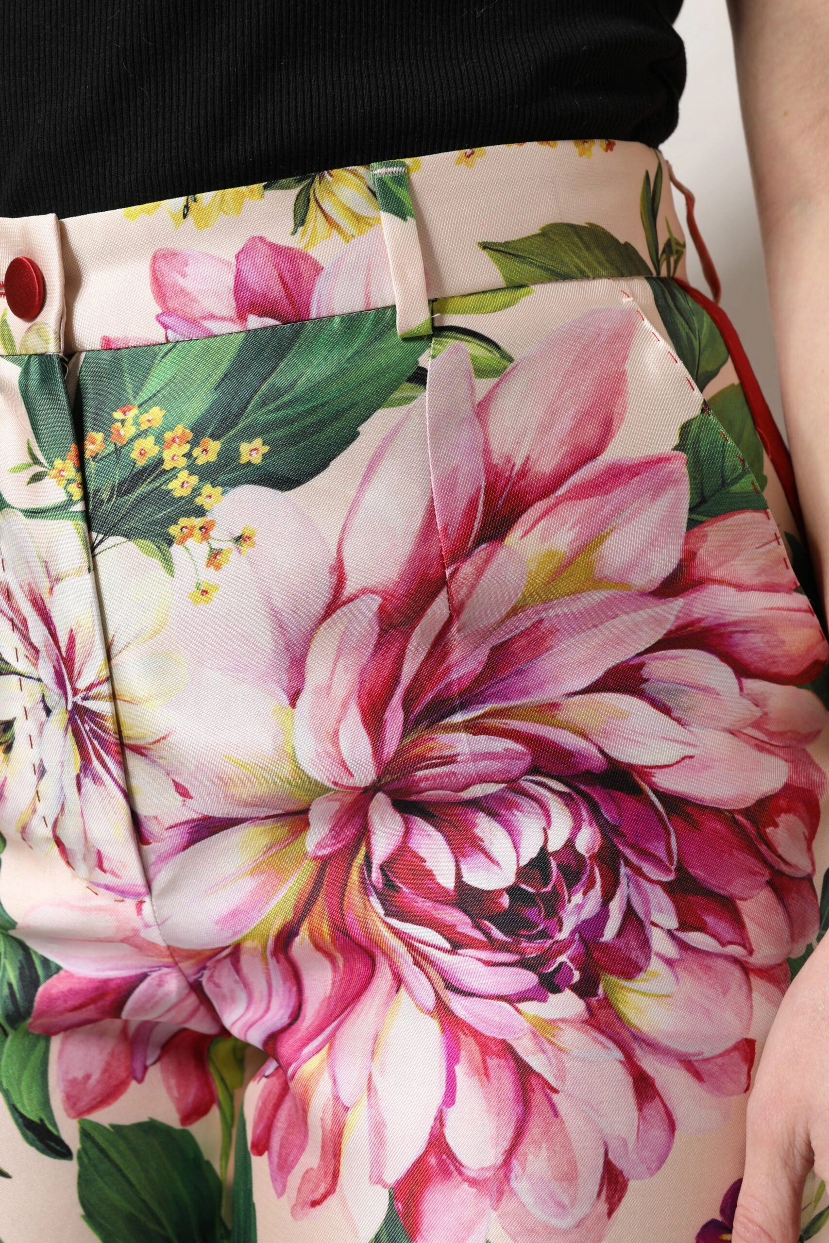 Dolce & Gabbana multi Floral High Waist Straight Women's Pants