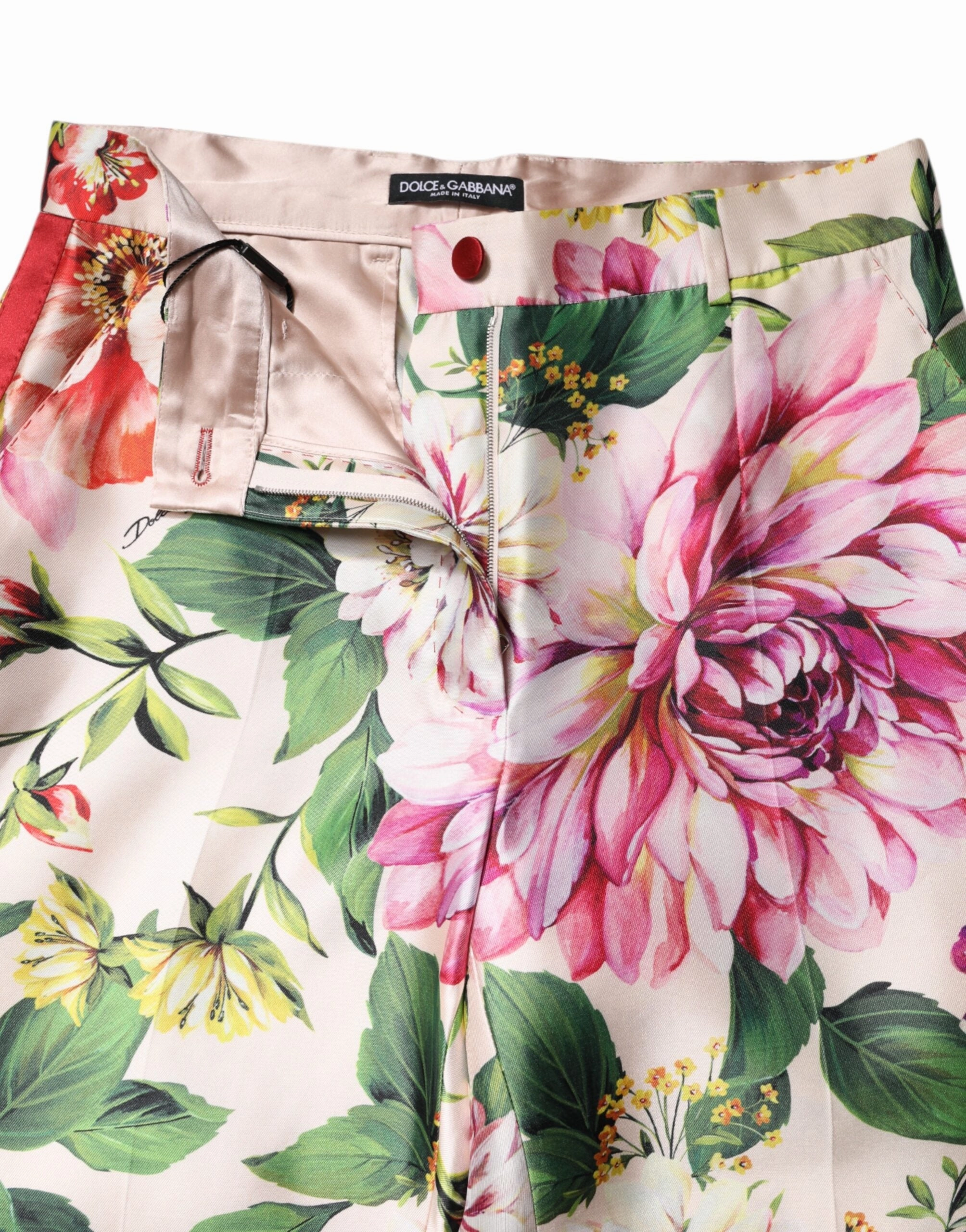Dolce & Gabbana multi Floral High Waist Straight Women's Pants